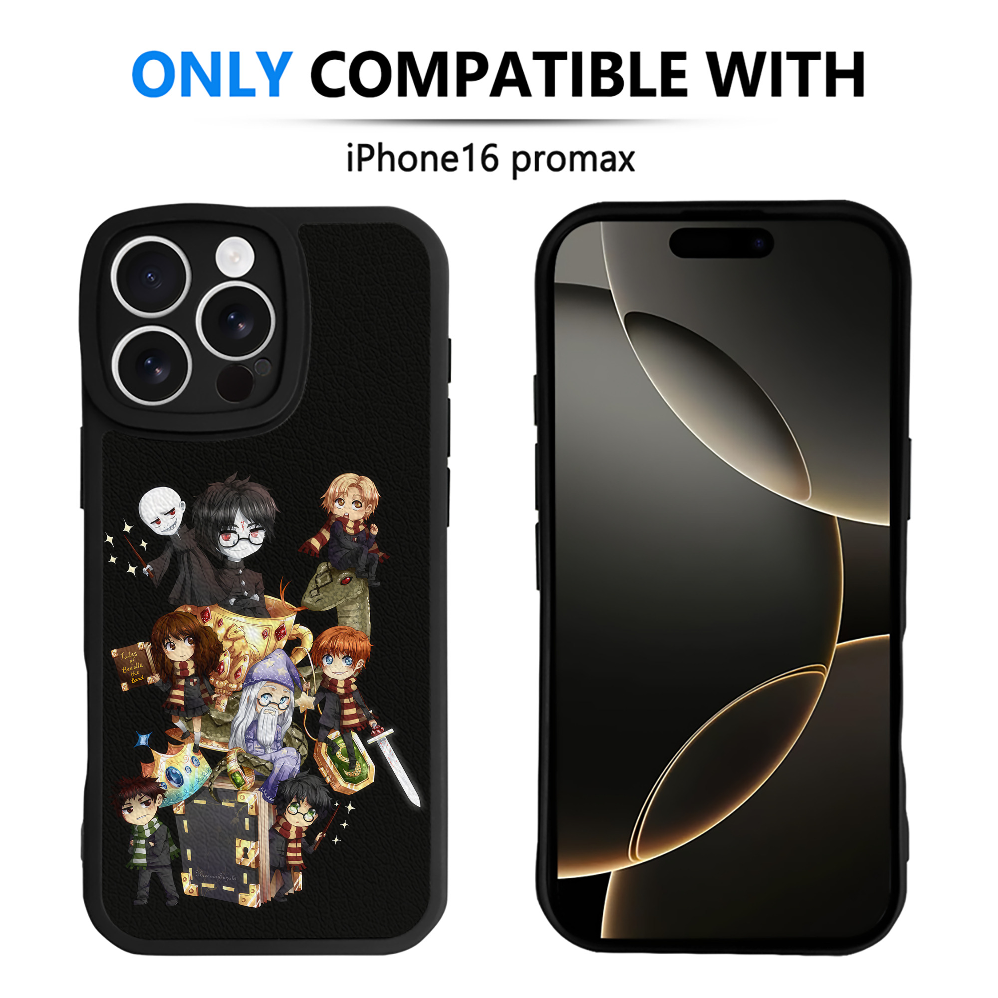 （画像用） Harry Potter ハリー・ポッターシリーズ 【iPhone 16シリーズ対応】シリコンスマホケース（レザー調） 材質：シリコン